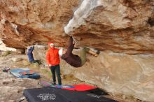 Bouldering in Hueco Tanks on 12/28/2019 with Blue Lizard Climbing and Yoga

Filename: SRM_20191228_1214040.jpg
Aperture: f/5.6
Shutter Speed: 1/250
Body: Canon EOS-1D Mark II
Lens: Canon EF 16-35mm f/2.8 L