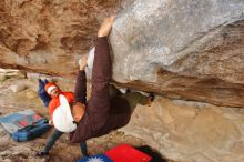 Bouldering in Hueco Tanks on 12/28/2019 with Blue Lizard Climbing and Yoga

Filename: SRM_20191228_1214240.jpg
Aperture: f/5.6
Shutter Speed: 1/250
Body: Canon EOS-1D Mark II
Lens: Canon EF 16-35mm f/2.8 L