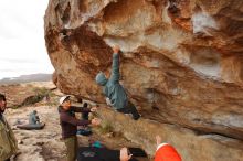 Bouldering in Hueco Tanks on 12/28/2019 with Blue Lizard Climbing and Yoga

Filename: SRM_20191228_1217440.jpg
Aperture: f/8.0
Shutter Speed: 1/250
Body: Canon EOS-1D Mark II
Lens: Canon EF 16-35mm f/2.8 L