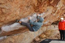 Bouldering in Hueco Tanks on 12/28/2019 with Blue Lizard Climbing and Yoga

Filename: SRM_20191228_1234180.jpg
Aperture: f/6.3
Shutter Speed: 1/250
Body: Canon EOS-1D Mark II
Lens: Canon EF 16-35mm f/2.8 L