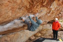 Bouldering in Hueco Tanks on 12/28/2019 with Blue Lizard Climbing and Yoga

Filename: SRM_20191228_1234210.jpg
Aperture: f/6.3
Shutter Speed: 1/250
Body: Canon EOS-1D Mark II
Lens: Canon EF 16-35mm f/2.8 L