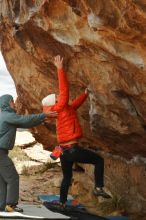 Bouldering in Hueco Tanks on 12/28/2019 with Blue Lizard Climbing and Yoga

Filename: SRM_20191228_1239460.jpg
Aperture: f/11.0
Shutter Speed: 1/250
Body: Canon EOS-1D Mark II
Lens: Canon EF 50mm f/1.8 II