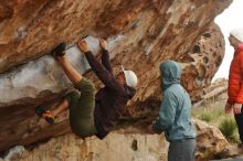 Bouldering in Hueco Tanks on 12/28/2019 with Blue Lizard Climbing and Yoga

Filename: SRM_20191228_1244580.jpg
Aperture: f/4.0
Shutter Speed: 1/400
Body: Canon EOS-1D Mark II
Lens: Canon EF 50mm f/1.8 II