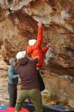 Bouldering in Hueco Tanks on 12/28/2019 with Blue Lizard Climbing and Yoga

Filename: SRM_20191228_1246131.jpg
Aperture: f/4.0
Shutter Speed: 1/400
Body: Canon EOS-1D Mark II
Lens: Canon EF 50mm f/1.8 II