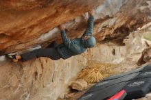 Bouldering in Hueco Tanks on 12/28/2019 with Blue Lizard Climbing and Yoga

Filename: SRM_20191228_1248530.jpg
Aperture: f/3.5
Shutter Speed: 1/400
Body: Canon EOS-1D Mark II
Lens: Canon EF 50mm f/1.8 II