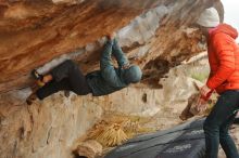 Bouldering in Hueco Tanks on 12/28/2019 with Blue Lizard Climbing and Yoga

Filename: SRM_20191228_1248550.jpg
Aperture: f/3.5
Shutter Speed: 1/400
Body: Canon EOS-1D Mark II
Lens: Canon EF 50mm f/1.8 II