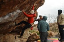 Bouldering in Hueco Tanks on 12/28/2019 with Blue Lizard Climbing and Yoga

Filename: SRM_20191228_1250110.jpg
Aperture: f/5.6
Shutter Speed: 1/400
Body: Canon EOS-1D Mark II
Lens: Canon EF 50mm f/1.8 II