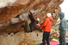 Bouldering in Hueco Tanks on 12/28/2019 with Blue Lizard Climbing and Yoga

Filename: SRM_20191228_1255260.jpg
Aperture: f/3.5
Shutter Speed: 1/400
Body: Canon EOS-1D Mark II
Lens: Canon EF 50mm f/1.8 II