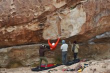 Bouldering in Hueco Tanks on 12/28/2019 with Blue Lizard Climbing and Yoga

Filename: SRM_20191228_1312420.jpg
Aperture: f/5.6
Shutter Speed: 1/400
Body: Canon EOS-1D Mark II
Lens: Canon EF 50mm f/1.8 II