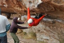 Bouldering in Hueco Tanks on 12/28/2019 with Blue Lizard Climbing and Yoga

Filename: SRM_20191228_1327410.jpg
Aperture: f/4.0
Shutter Speed: 1/400
Body: Canon EOS-1D Mark II
Lens: Canon EF 50mm f/1.8 II