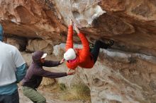 Bouldering in Hueco Tanks on 12/28/2019 with Blue Lizard Climbing and Yoga

Filename: SRM_20191228_1327411.jpg
Aperture: f/4.0
Shutter Speed: 1/400
Body: Canon EOS-1D Mark II
Lens: Canon EF 50mm f/1.8 II