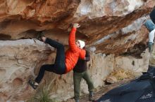 Bouldering in Hueco Tanks on 12/28/2019 with Blue Lizard Climbing and Yoga

Filename: SRM_20191228_1334500.jpg
Aperture: f/3.5
Shutter Speed: 1/400
Body: Canon EOS-1D Mark II
Lens: Canon EF 50mm f/1.8 II