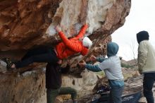 Bouldering in Hueco Tanks on 12/28/2019 with Blue Lizard Climbing and Yoga

Filename: SRM_20191228_1335020.jpg
Aperture: f/4.5
Shutter Speed: 1/400
Body: Canon EOS-1D Mark II
Lens: Canon EF 50mm f/1.8 II