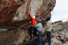 Bouldering in Hueco Tanks on 12/28/2019 with Blue Lizard Climbing and Yoga

Filename: SRM_20191228_1335120.jpg
Aperture: f/5.0
Shutter Speed: 1/400
Body: Canon EOS-1D Mark II
Lens: Canon EF 50mm f/1.8 II