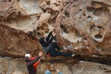 Bouldering in Hueco Tanks on 12/28/2019 with Blue Lizard Climbing and Yoga

Filename: SRM_20191228_1342570.jpg
Aperture: f/5.0
Shutter Speed: 1/400
Body: Canon EOS-1D Mark II
Lens: Canon EF 50mm f/1.8 II