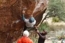 Bouldering in Hueco Tanks on 12/28/2019 with Blue Lizard Climbing and Yoga

Filename: SRM_20191228_1423010.jpg
Aperture: f/4.0
Shutter Speed: 1/320
Body: Canon EOS-1D Mark II
Lens: Canon EF 50mm f/1.8 II