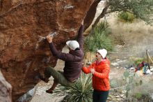 Bouldering in Hueco Tanks on 12/28/2019 with Blue Lizard Climbing and Yoga

Filename: SRM_20191228_1425550.jpg
Aperture: f/5.0
Shutter Speed: 1/200
Body: Canon EOS-1D Mark II
Lens: Canon EF 50mm f/1.8 II