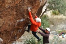 Bouldering in Hueco Tanks on 12/28/2019 with Blue Lizard Climbing and Yoga

Filename: SRM_20191228_1431140.jpg
Aperture: f/4.0
Shutter Speed: 1/250
Body: Canon EOS-1D Mark II
Lens: Canon EF 50mm f/1.8 II