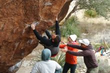 Bouldering in Hueco Tanks on 12/28/2019 with Blue Lizard Climbing and Yoga

Filename: SRM_20191228_1433320.jpg
Aperture: f/3.5
Shutter Speed: 1/250
Body: Canon EOS-1D Mark II
Lens: Canon EF 50mm f/1.8 II