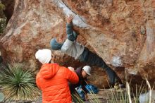 Bouldering in Hueco Tanks on 12/28/2019 with Blue Lizard Climbing and Yoga

Filename: SRM_20191228_1434180.jpg
Aperture: f/4.0
Shutter Speed: 1/250
Body: Canon EOS-1D Mark II
Lens: Canon EF 50mm f/1.8 II