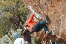 Bouldering in Hueco Tanks on 12/28/2019 with Blue Lizard Climbing and Yoga

Filename: SRM_20191228_1440260.jpg
Aperture: f/2.8
Shutter Speed: 1/250
Body: Canon EOS-1D Mark II
Lens: Canon EF 50mm f/1.8 II