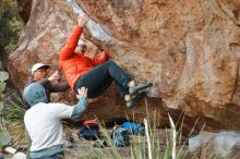 Bouldering in Hueco Tanks on 12/28/2019 with Blue Lizard Climbing and Yoga

Filename: SRM_20191228_1440300.jpg
Aperture: f/3.2
Shutter Speed: 1/250
Body: Canon EOS-1D Mark II
Lens: Canon EF 50mm f/1.8 II