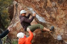 Bouldering in Hueco Tanks on 12/28/2019 with Blue Lizard Climbing and Yoga

Filename: SRM_20191228_1443340.jpg
Aperture: f/3.2
Shutter Speed: 1/250
Body: Canon EOS-1D Mark II
Lens: Canon EF 50mm f/1.8 II