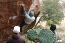 Bouldering in Hueco Tanks on 12/28/2019 with Blue Lizard Climbing and Yoga

Filename: SRM_20191228_1444270.jpg
Aperture: f/3.2
Shutter Speed: 1/250
Body: Canon EOS-1D Mark II
Lens: Canon EF 50mm f/1.8 II