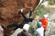 Bouldering in Hueco Tanks on 12/28/2019 with Blue Lizard Climbing and Yoga

Filename: SRM_20191228_1449460.jpg
Aperture: f/2.8
Shutter Speed: 1/320
Body: Canon EOS-1D Mark II
Lens: Canon EF 50mm f/1.8 II