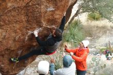Bouldering in Hueco Tanks on 12/28/2019 with Blue Lizard Climbing and Yoga

Filename: SRM_20191228_1450050.jpg
Aperture: f/2.8
Shutter Speed: 1/320
Body: Canon EOS-1D Mark II
Lens: Canon EF 50mm f/1.8 II