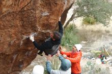 Bouldering in Hueco Tanks on 12/28/2019 with Blue Lizard Climbing and Yoga

Filename: SRM_20191228_1450150.jpg
Aperture: f/2.8
Shutter Speed: 1/320
Body: Canon EOS-1D Mark II
Lens: Canon EF 50mm f/1.8 II