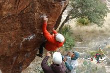 Bouldering in Hueco Tanks on 12/28/2019 with Blue Lizard Climbing and Yoga

Filename: SRM_20191228_1452110.jpg
Aperture: f/3.2
Shutter Speed: 1/320
Body: Canon EOS-1D Mark II
Lens: Canon EF 50mm f/1.8 II