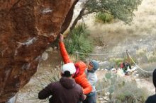 Bouldering in Hueco Tanks on 12/28/2019 with Blue Lizard Climbing and Yoga

Filename: SRM_20191228_1452190.jpg
Aperture: f/3.2
Shutter Speed: 1/320
Body: Canon EOS-1D Mark II
Lens: Canon EF 50mm f/1.8 II