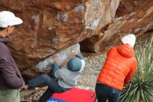 Bouldering in Hueco Tanks on 12/28/2019 with Blue Lizard Climbing and Yoga

Filename: SRM_20191228_1459280.jpg
Aperture: f/4.0
Shutter Speed: 1/250
Body: Canon EOS-1D Mark II
Lens: Canon EF 50mm f/1.8 II