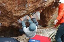 Bouldering in Hueco Tanks on 12/28/2019 with Blue Lizard Climbing and Yoga

Filename: SRM_20191228_1504090.jpg
Aperture: f/4.0
Shutter Speed: 1/250
Body: Canon EOS-1D Mark II
Lens: Canon EF 50mm f/1.8 II