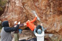 Bouldering in Hueco Tanks on 12/28/2019 with Blue Lizard Climbing and Yoga

Filename: SRM_20191228_1506240.jpg
Aperture: f/4.5
Shutter Speed: 1/250
Body: Canon EOS-1D Mark II
Lens: Canon EF 16-35mm f/2.8 L