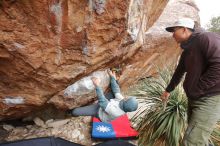 Bouldering in Hueco Tanks on 12/28/2019 with Blue Lizard Climbing and Yoga

Filename: SRM_20191228_1508080.jpg
Aperture: f/4.5
Shutter Speed: 1/250
Body: Canon EOS-1D Mark II
Lens: Canon EF 16-35mm f/2.8 L