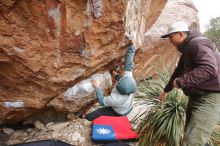 Bouldering in Hueco Tanks on 12/28/2019 with Blue Lizard Climbing and Yoga

Filename: SRM_20191228_1508110.jpg
Aperture: f/4.5
Shutter Speed: 1/250
Body: Canon EOS-1D Mark II
Lens: Canon EF 16-35mm f/2.8 L