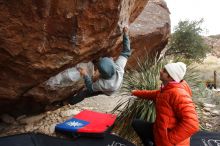 Bouldering in Hueco Tanks on 12/28/2019 with Blue Lizard Climbing and Yoga

Filename: SRM_20191228_1514300.jpg
Aperture: f/8.0
Shutter Speed: 1/250
Body: Canon EOS-1D Mark II
Lens: Canon EF 16-35mm f/2.8 L