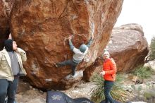 Bouldering in Hueco Tanks on 12/28/2019 with Blue Lizard Climbing and Yoga

Filename: SRM_20191228_1520440.jpg
Aperture: f/5.6
Shutter Speed: 1/250
Body: Canon EOS-1D Mark II
Lens: Canon EF 16-35mm f/2.8 L