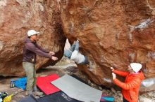 Bouldering in Hueco Tanks on 12/28/2019 with Blue Lizard Climbing and Yoga

Filename: SRM_20191228_1527390.jpg
Aperture: f/5.0
Shutter Speed: 1/250
Body: Canon EOS-1D Mark II
Lens: Canon EF 16-35mm f/2.8 L