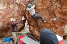 Bouldering in Hueco Tanks on 12/28/2019 with Blue Lizard Climbing and Yoga

Filename: SRM_20191228_1527550.jpg
Aperture: f/5.0
Shutter Speed: 1/250
Body: Canon EOS-1D Mark II
Lens: Canon EF 16-35mm f/2.8 L