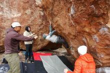 Bouldering in Hueco Tanks on 12/28/2019 with Blue Lizard Climbing and Yoga

Filename: SRM_20191228_1530350.jpg
Aperture: f/5.0
Shutter Speed: 1/250
Body: Canon EOS-1D Mark II
Lens: Canon EF 16-35mm f/2.8 L