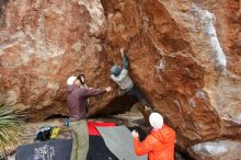 Bouldering in Hueco Tanks on 12/28/2019 with Blue Lizard Climbing and Yoga

Filename: SRM_20191228_1530400.jpg
Aperture: f/5.6
Shutter Speed: 1/250
Body: Canon EOS-1D Mark II
Lens: Canon EF 16-35mm f/2.8 L