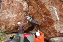 Bouldering in Hueco Tanks on 12/28/2019 with Blue Lizard Climbing and Yoga

Filename: SRM_20191228_1530460.jpg
Aperture: f/5.0
Shutter Speed: 1/250
Body: Canon EOS-1D Mark II
Lens: Canon EF 16-35mm f/2.8 L