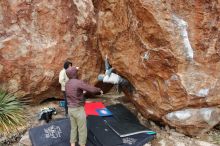 Bouldering in Hueco Tanks on 12/28/2019 with Blue Lizard Climbing and Yoga

Filename: SRM_20191228_1537390.jpg
Aperture: f/5.0
Shutter Speed: 1/250
Body: Canon EOS-1D Mark II
Lens: Canon EF 16-35mm f/2.8 L