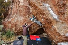 Bouldering in Hueco Tanks on 12/28/2019 with Blue Lizard Climbing and Yoga

Filename: SRM_20191228_1537520.jpg
Aperture: f/5.0
Shutter Speed: 1/250
Body: Canon EOS-1D Mark II
Lens: Canon EF 16-35mm f/2.8 L