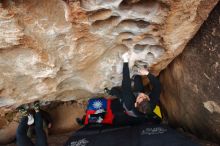 Bouldering in Hueco Tanks on 12/28/2019 with Blue Lizard Climbing and Yoga

Filename: SRM_20191228_1618050.jpg
Aperture: f/5.6
Shutter Speed: 1/250
Body: Canon EOS-1D Mark II
Lens: Canon EF 16-35mm f/2.8 L