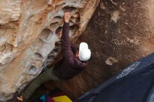 Bouldering in Hueco Tanks on 12/28/2019 with Blue Lizard Climbing and Yoga

Filename: SRM_20191228_1621040.jpg
Aperture: f/5.0
Shutter Speed: 1/250
Body: Canon EOS-1D Mark II
Lens: Canon EF 16-35mm f/2.8 L