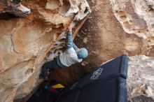 Bouldering in Hueco Tanks on 12/28/2019 with Blue Lizard Climbing and Yoga

Filename: SRM_20191228_1625440.jpg
Aperture: f/4.0
Shutter Speed: 1/250
Body: Canon EOS-1D Mark II
Lens: Canon EF 16-35mm f/2.8 L